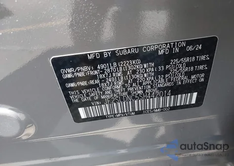 2025 Subaru Forester Limited из США, поврежденный, VIN JF2SLDNC5SH442014